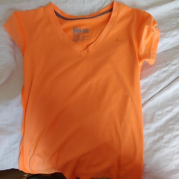 Nike t-shirt running orange size xs dri-fit - Picture 1 of 2